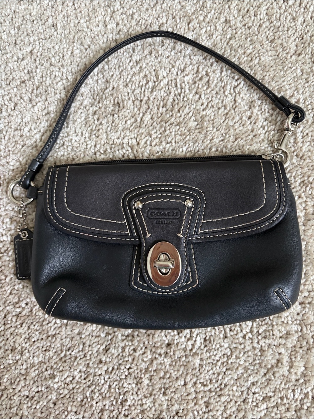 Vintage Coach 1941 Legacy Turn Lock Wristlet Clutch